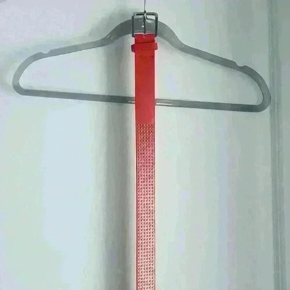 Red Belt with Silver studs. Sz lg, 38-40. - Picture 1 of 3